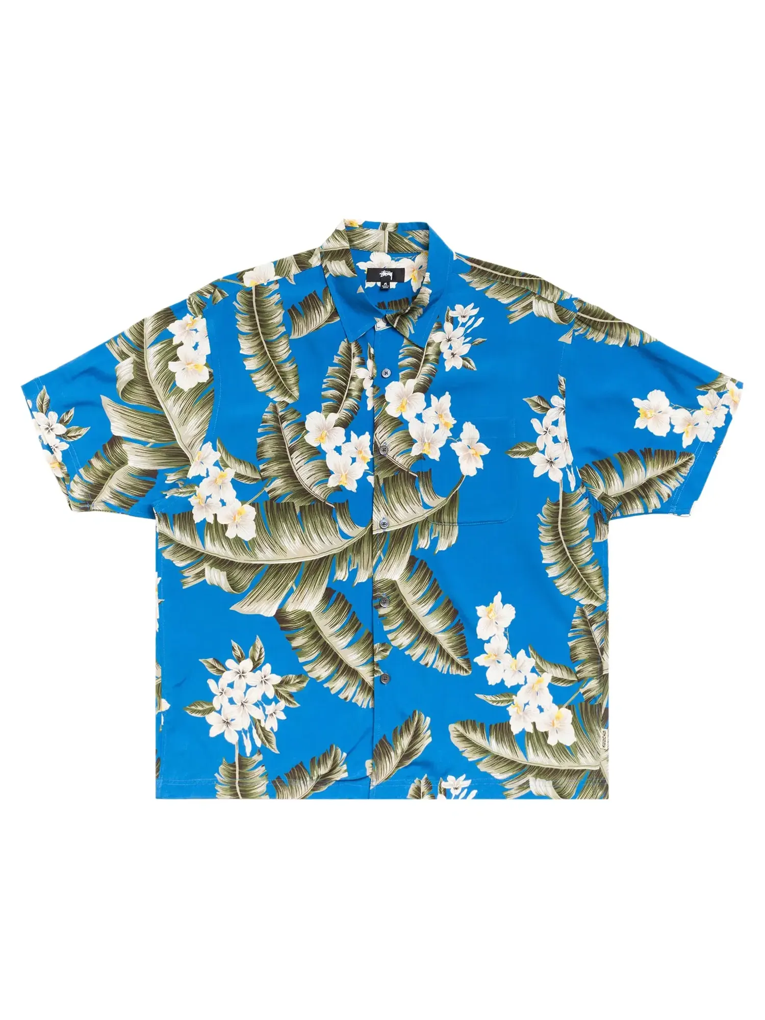 Футболка Stussy Hawaiian Floral Ss Shirt — изображение 1 из 2, синий