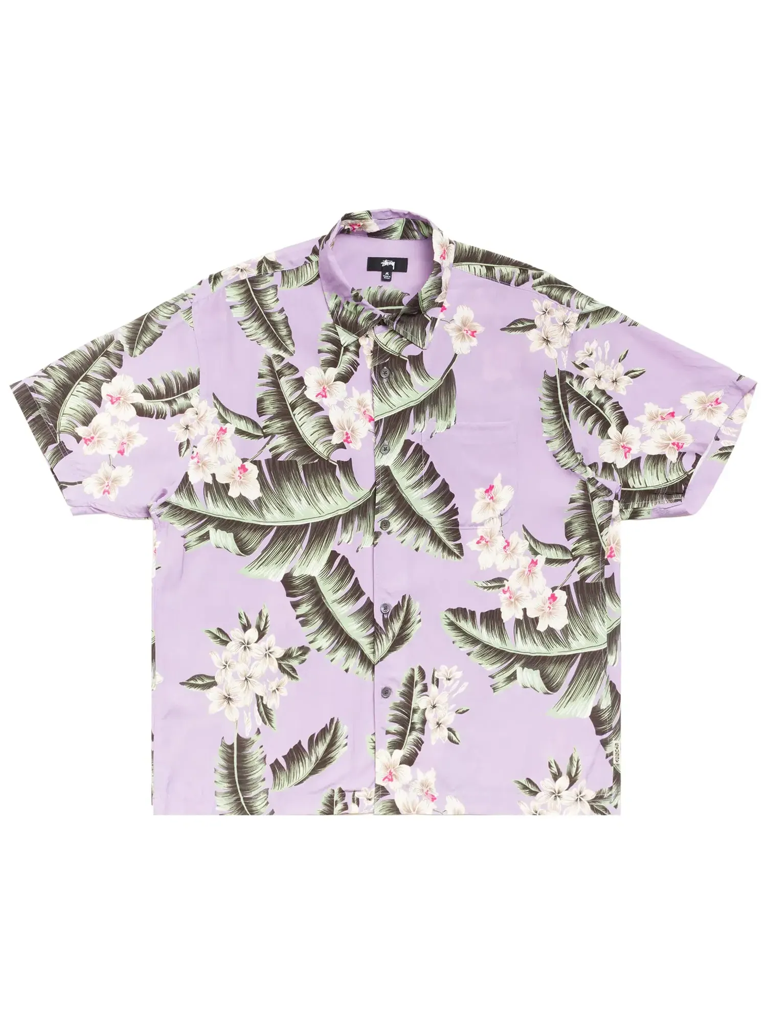 Футболка Stussy Hawaiian Floral Ss Shirt — изображение 1 из 2, фиолетовый