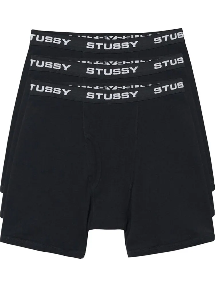 Боксеры Stussy Boxer Briefs (3 Pack) 'Black' — изображение 1 из 1, черный