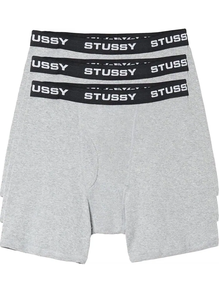 Боксеры Stussy Boxer Briefs (3 Pack) 'Grey Heather' — изображение 1 из 1, серый