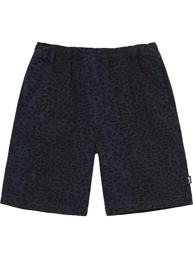 Шорты Stussy Leopard Beach Short 'Ink Blue' — изображение 1 из 1, синий