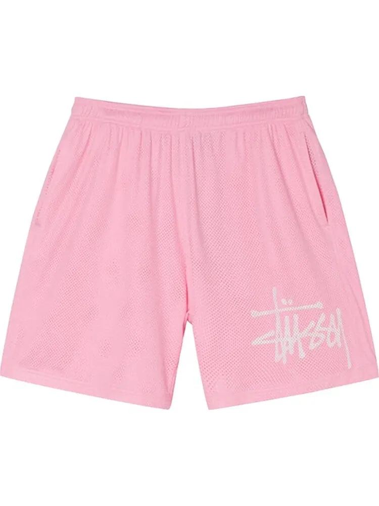 Шорты Stussy Big Basic Mesh Short 'Pink' — изображение 1 из 2, розовый