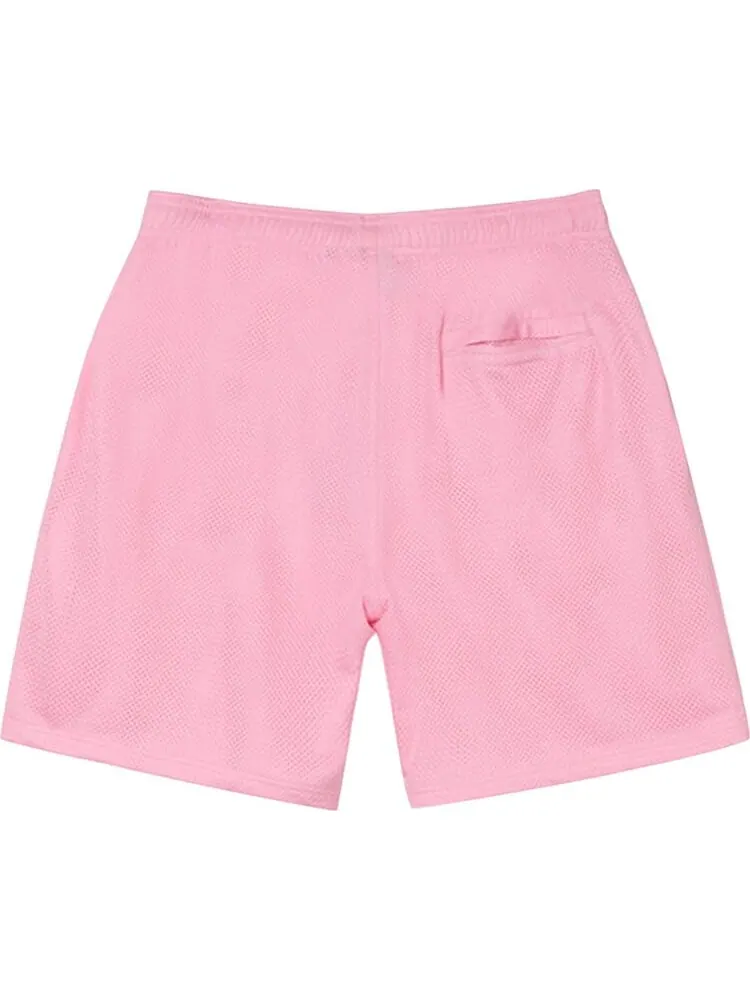 Шорты Stussy Big Basic Mesh Short 'Pink' — изображение 2 из 2, розовый