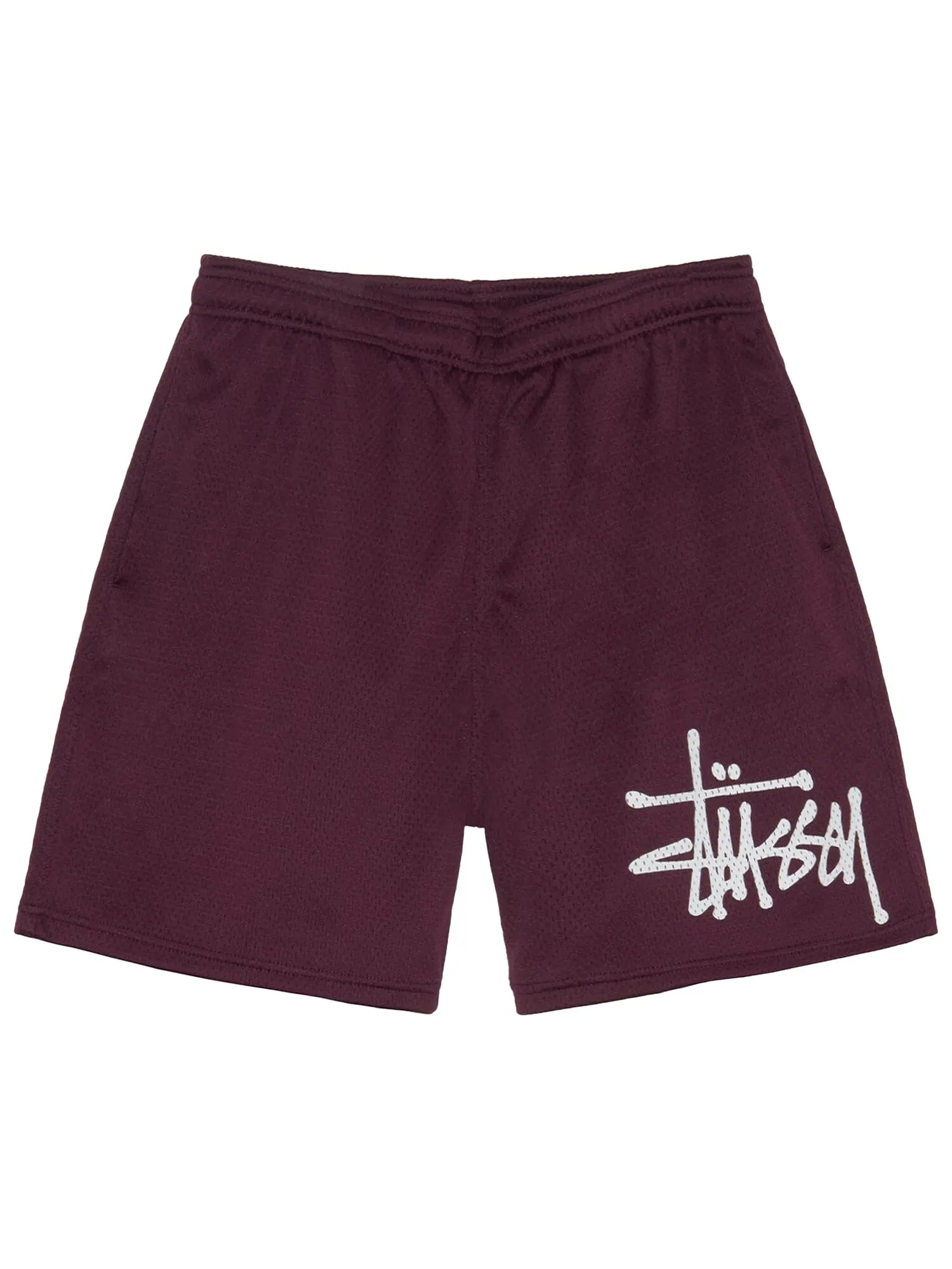 Шорты в сетку Stussy Big Basic, цвет Сливовый — изображение 1 из 2