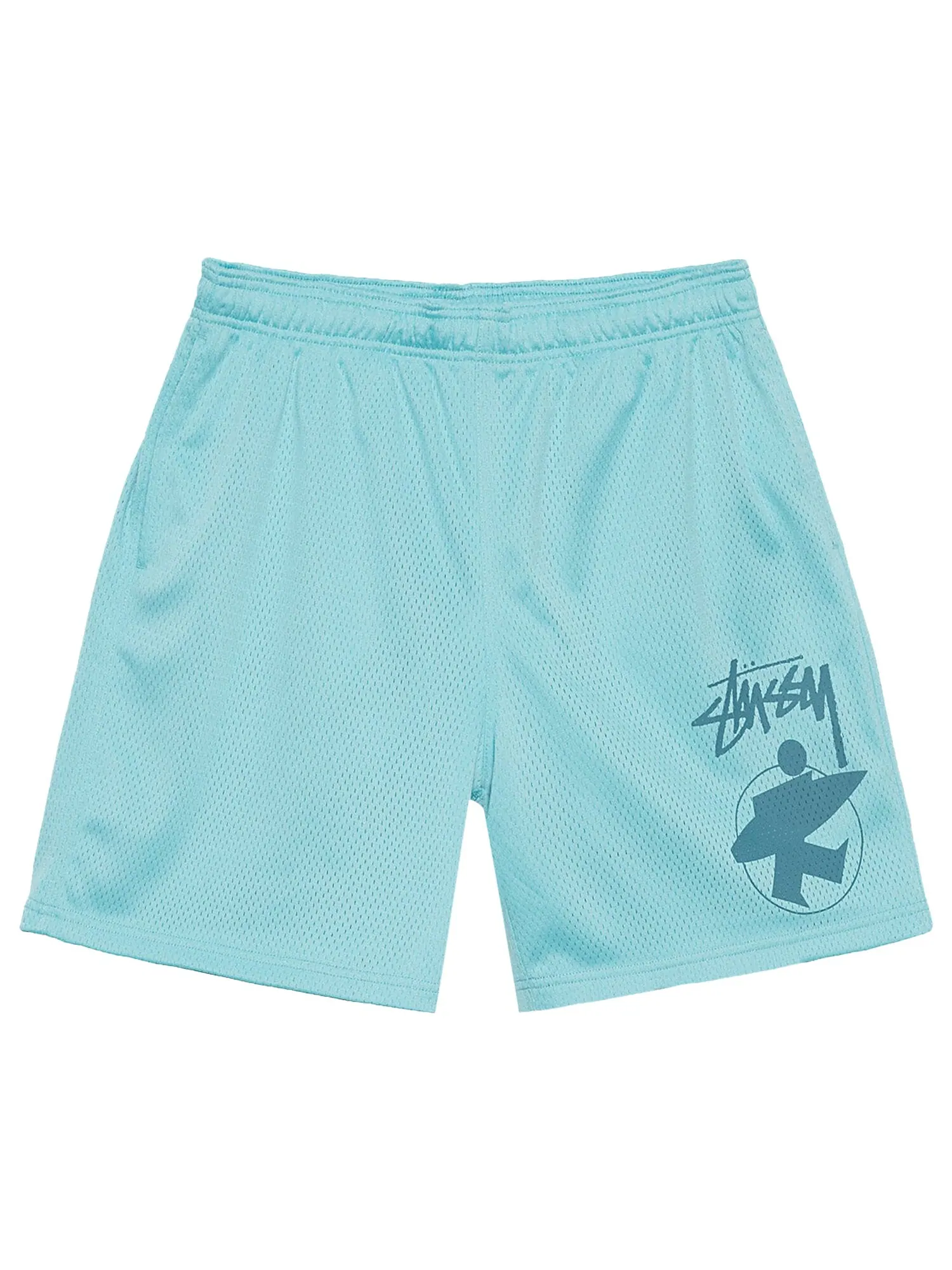 Сетчатые шорты Stussy Surfman, цвет морской волны — изображение 1 из 2