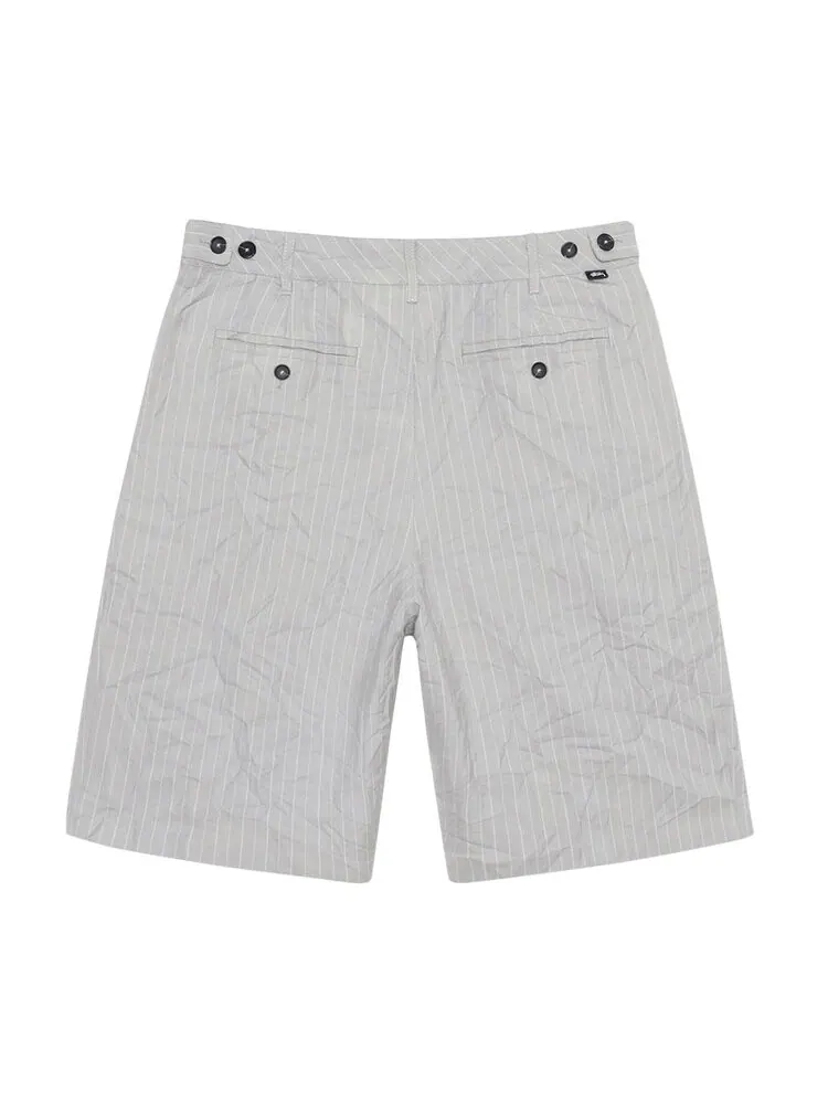 Шорты Stussy Wrinkled Stripe Volume Pleated Short — изображение 2 из 2, серый
