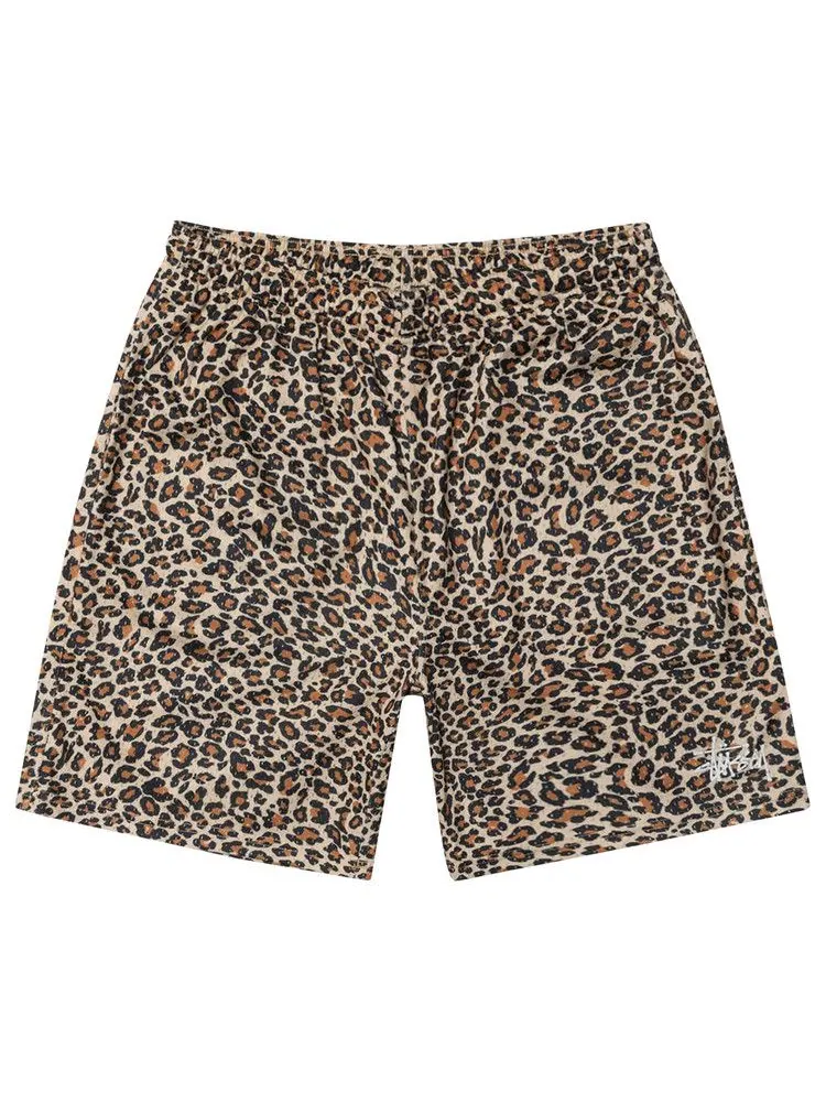 Шорты Stussy Basic Mesh Short — изображение 1 из 2, леопардовый
