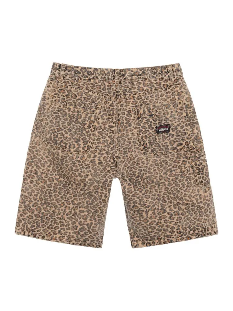 Шорты Stussy Denim Work Short — изображение 2 из 2, леопардовый