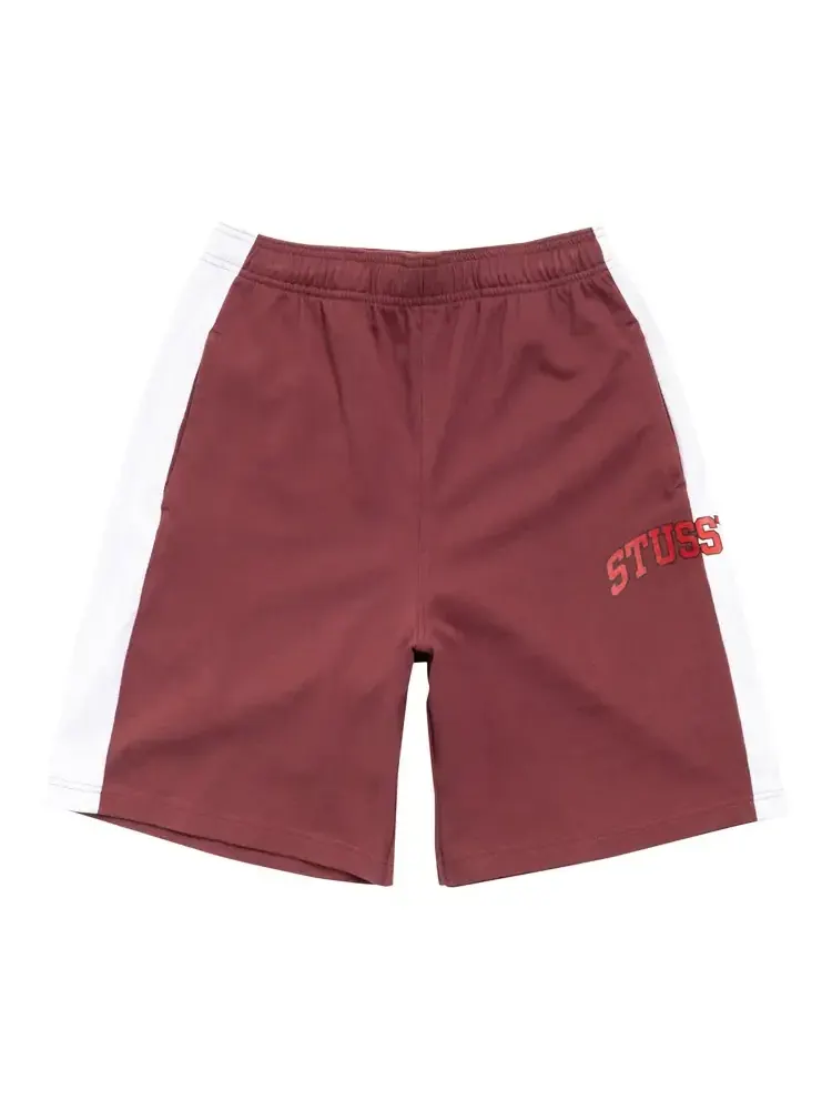 Шорты Stussy Stripe Jersey Short цвета «бордовый»