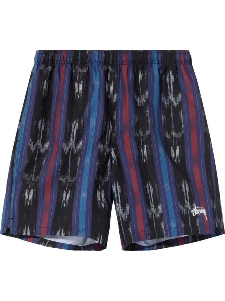Шорты Stussy Ikat Stripe Water Short 'Black'