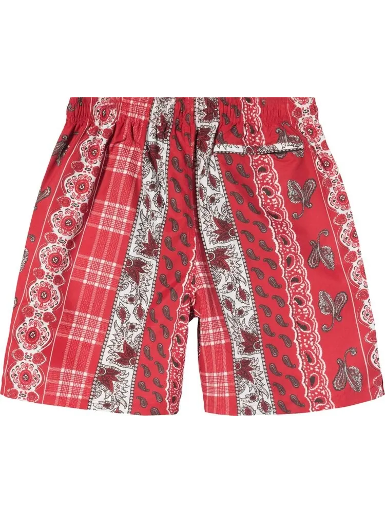 Шорты Stussy Paisley Plaid Stock Water Short 'Red' — изображение 2 из 2, красный