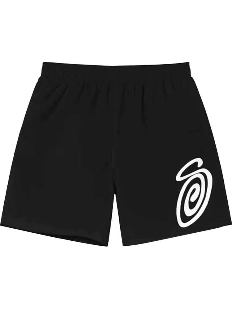 Шорты Stussy Curly S Water Short 'Black'