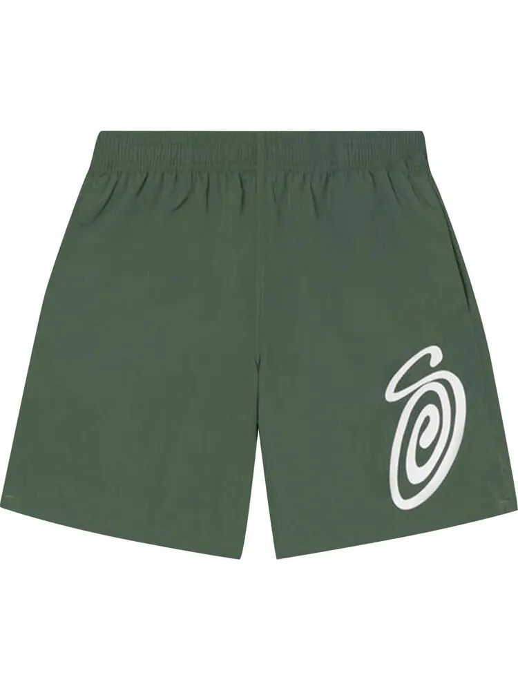 Шорты Stussy Curly S Water Short 'Pine'