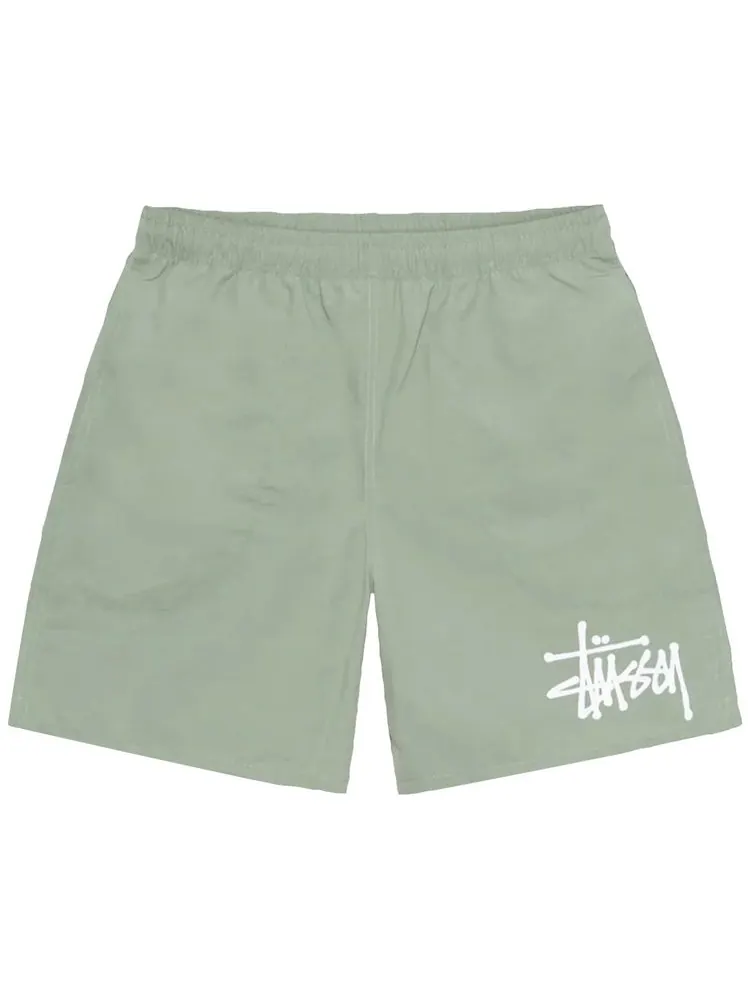 Шорты Stussy Big Basic Water Short — изображение 1 из 2, зеленый