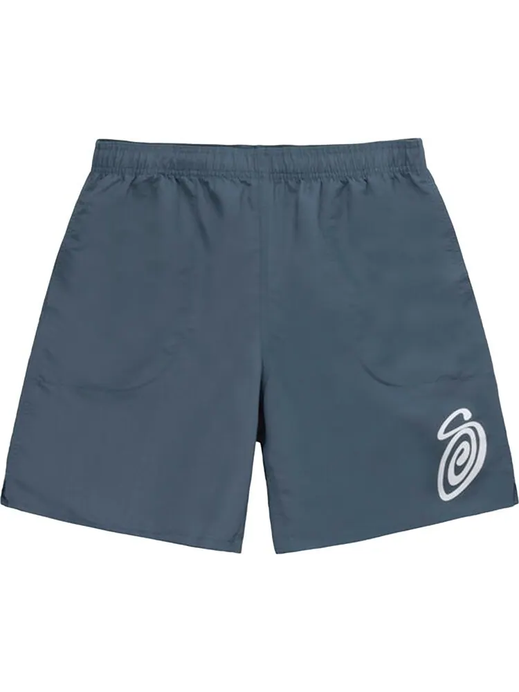 Шорты Stussy Curly S Water Short 'Washed Navy'