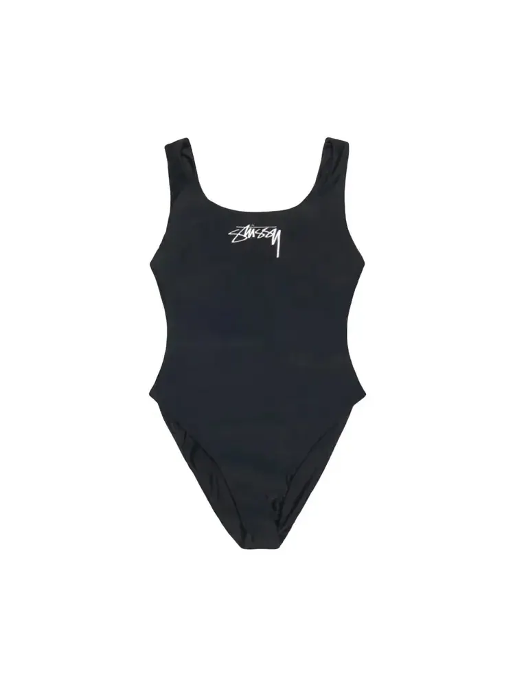 Цельный купальник Stussy Surf Stock — изображение 1 из 1, черный