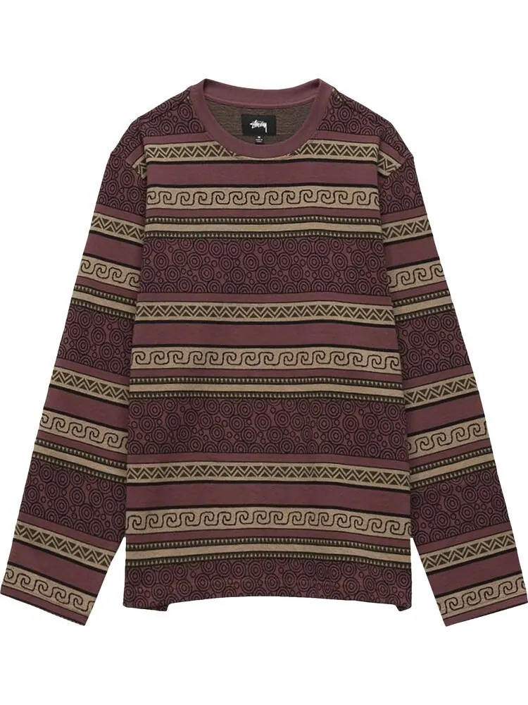 Рубашка Stussy Sumatra Long-Sleeve Tee 'Maroon'