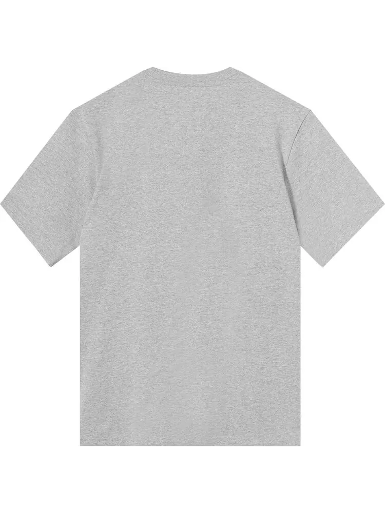 Футболка Stussy Stock Logo Tee 'Grey Heather' — изображение 2 из 2, серый