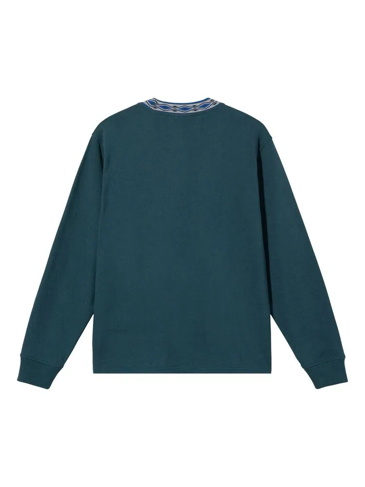 Свитер Stussy Jacquarded Crew — изображение 2 из 2, бирюзовый