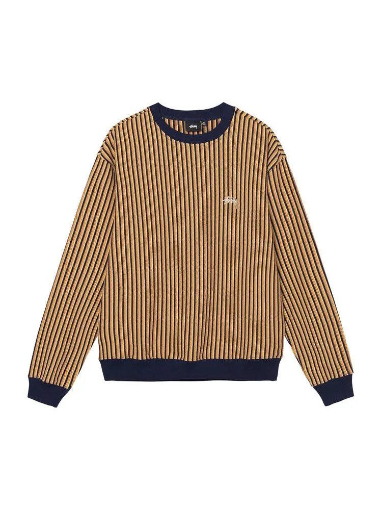 Лонгслив Stussy Vertical Striped Long-Sleeve — изображение 1 из 2, темно-синий