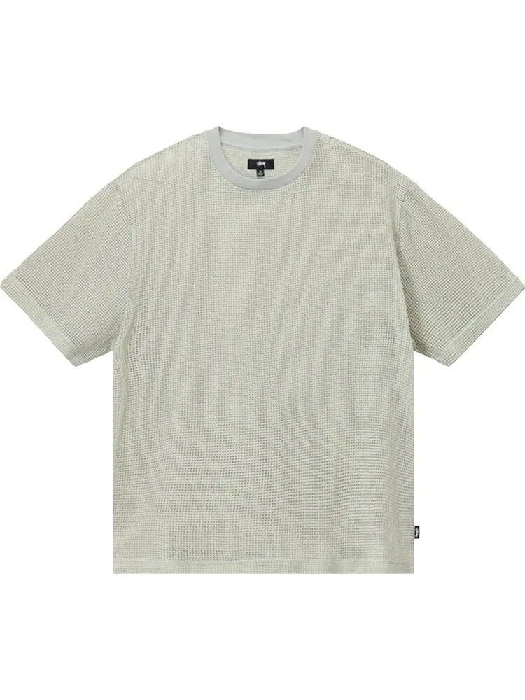 Футболка Stussy Cotton Mesh Short-Sleeve Crew 'Bone' — изображение 1 из 2, серый