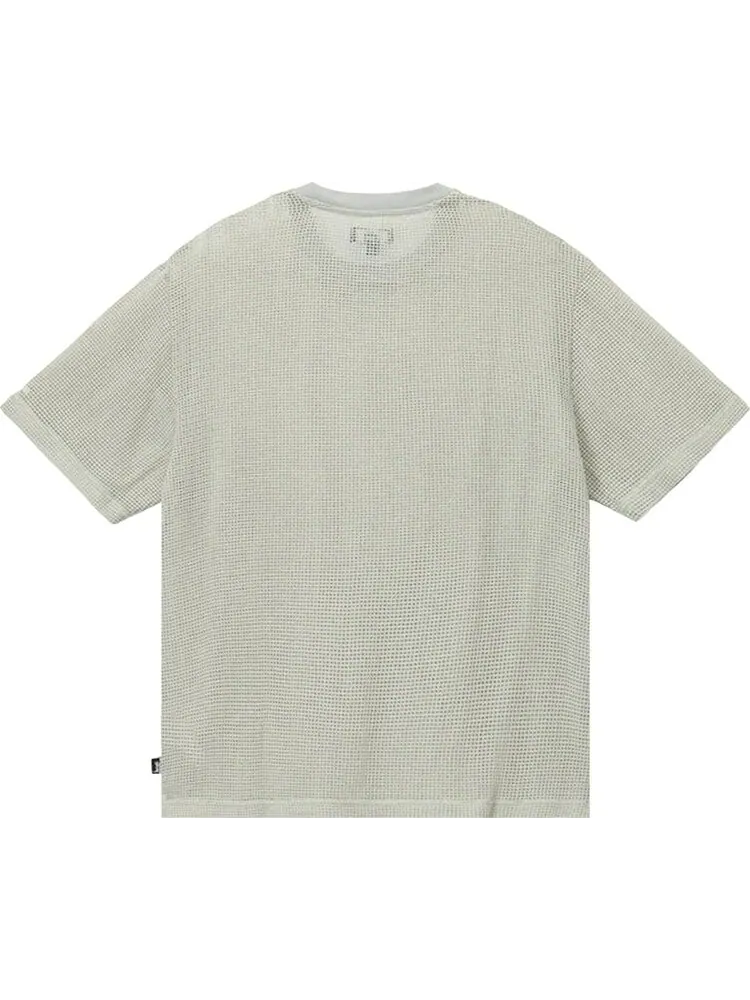 Футболка Stussy Cotton Mesh Short-Sleeve Crew 'Bone' — изображение 2 из 2, серый