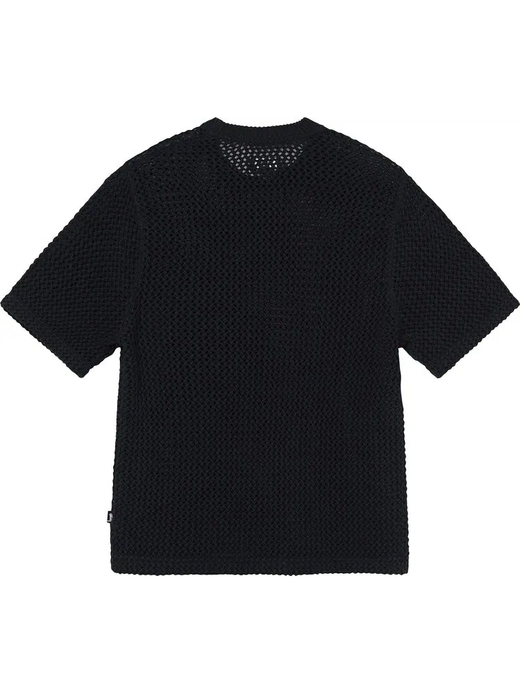Толстовка Stussy O'Dyed Mesh Crew 'Black' — изображение 2 из 2, черный
