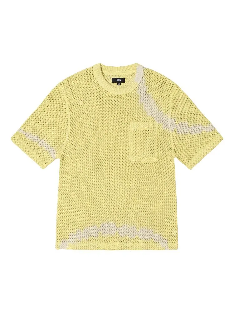 Свитер Stussy ODyed Heavyweight Mesh Crew — изображение 1 из 2, желтый