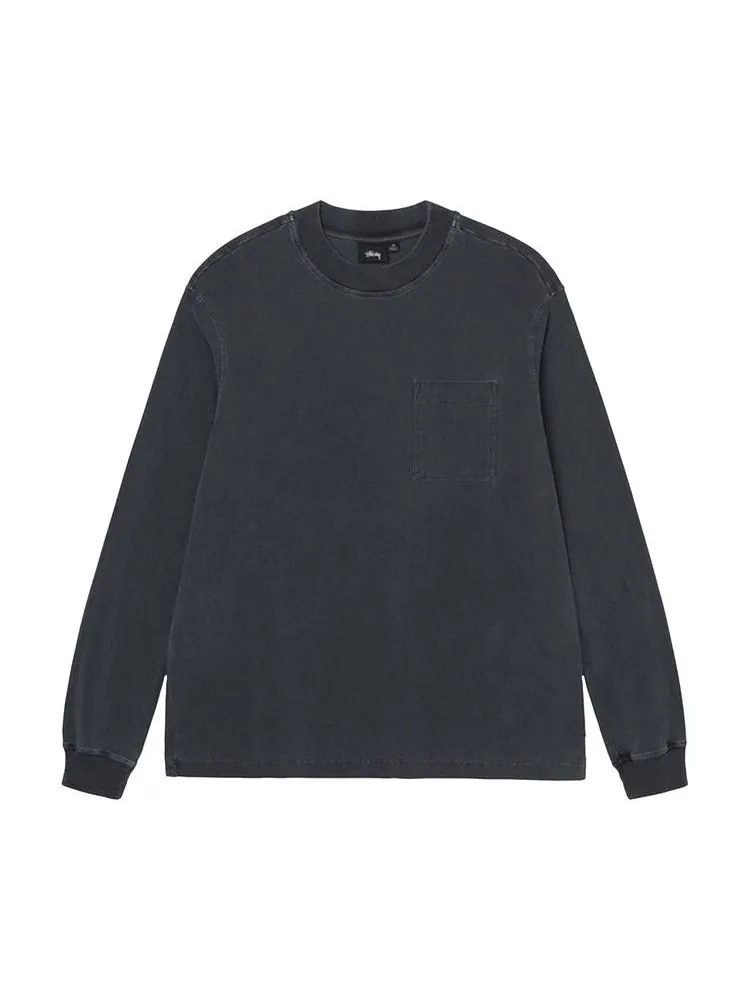 Топ Stussy Pigment Dyed Mock Neck — изображение 1 из 2, черный