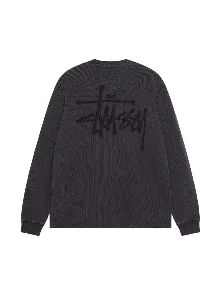 Лонгслив Stussy Basic Stock Long-Sleeve Thermal — изображение 2 из 2, черный