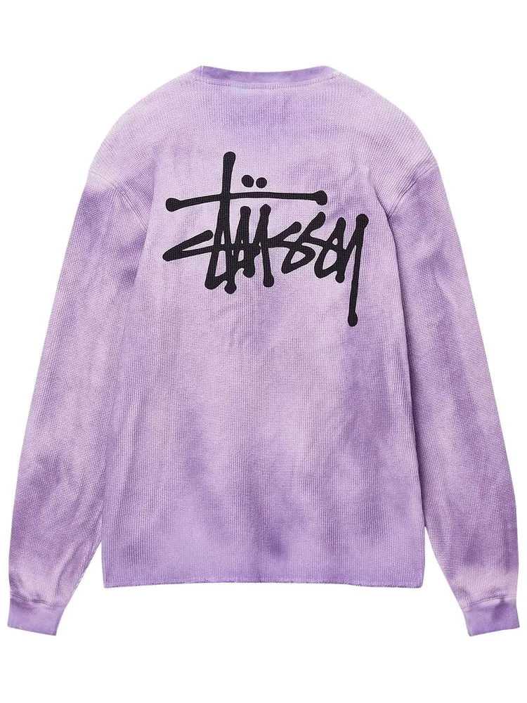 Лонгслив Stussy Basic Stock Long-Sleeve Thermal 'Lavender' — изображение 2 из 2, фиолетовый
