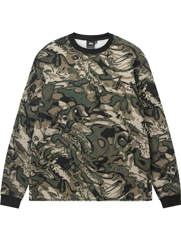 Лонгслив Stussy Basic Stock Long-Sleeve Thermal 'Veil Camo' — изображение 1 из 2, мульти