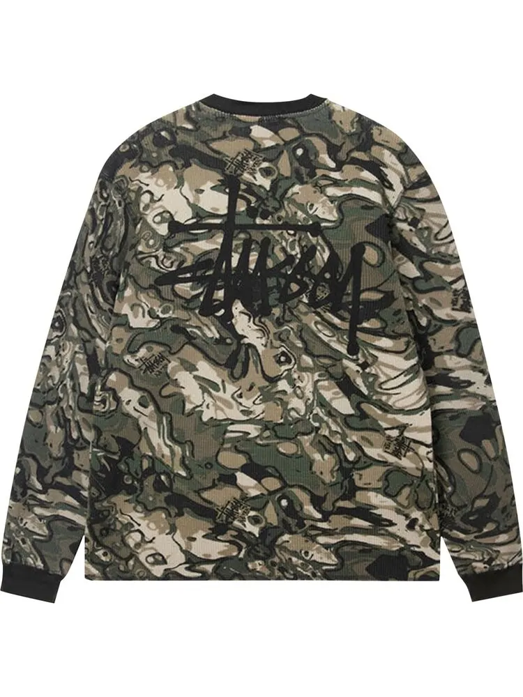 Лонгслив Stussy Basic Stock Long-Sleeve Thermal 'Veil Camo' — изображение 2 из 2, мульти