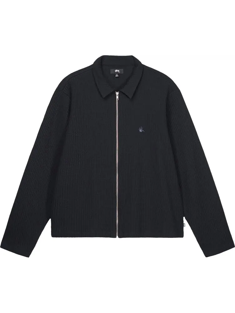 Рубашка Stussy Big Thermal Zip Shirt 'Black'