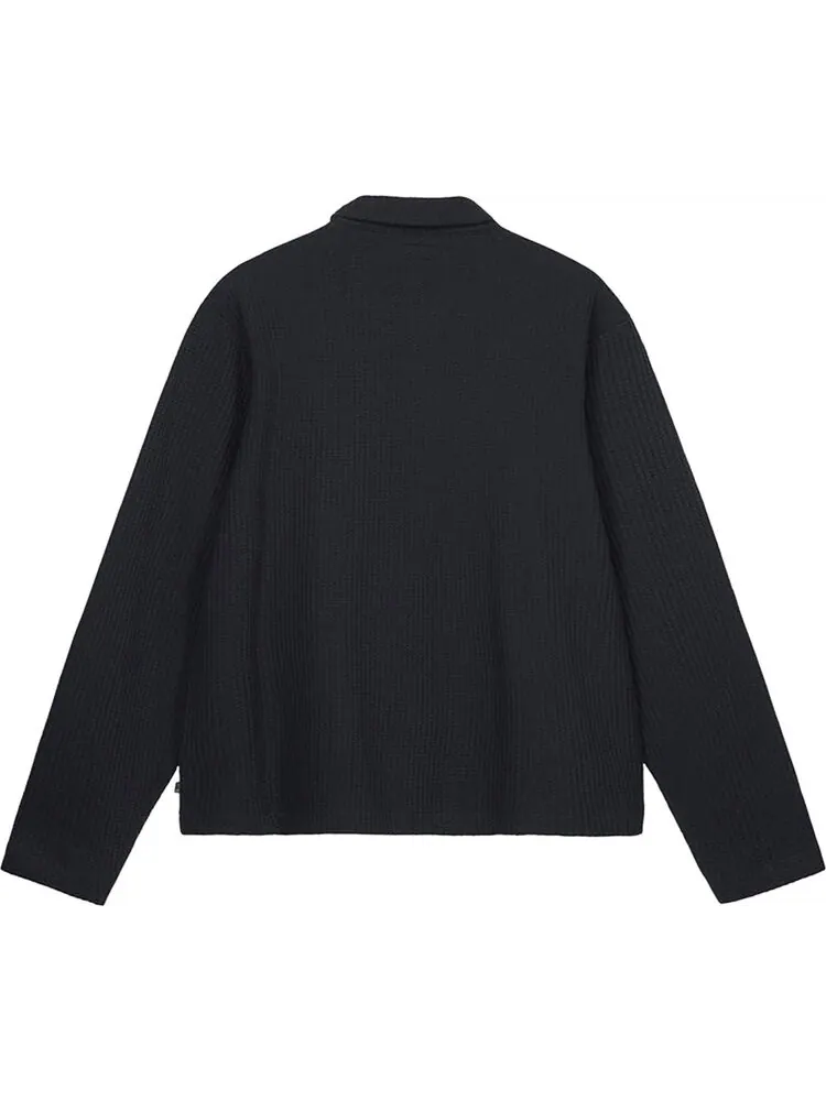 Рубашка Stussy Big Thermal Zip Shirt 'Black' — изображение 2 из 2, черный
