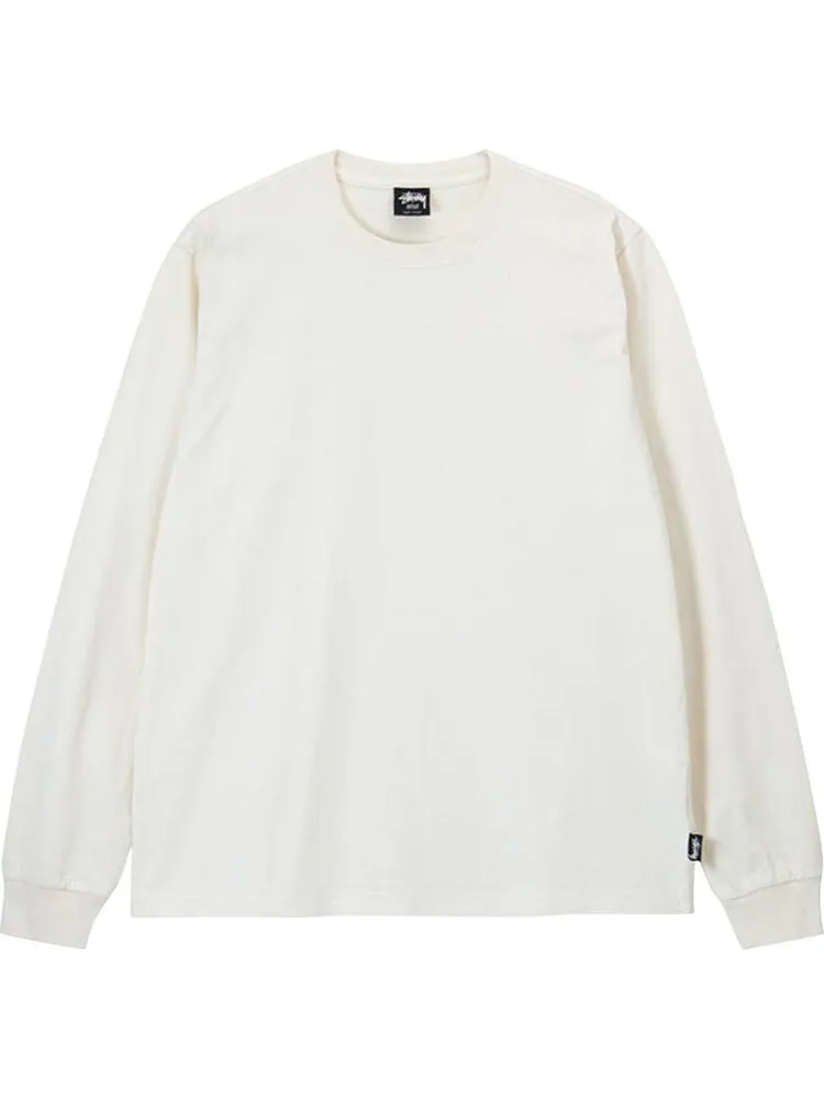 Толстовка Stussy Pigment Dyed Ls Crew 'Natural' — изображение 1 из 2, бежевый