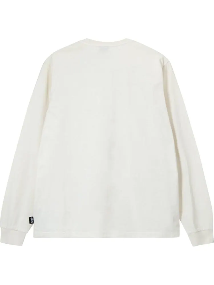 Толстовка Stussy Pigment Dyed Ls Crew 'Natural' — изображение 2 из 2, бежевый