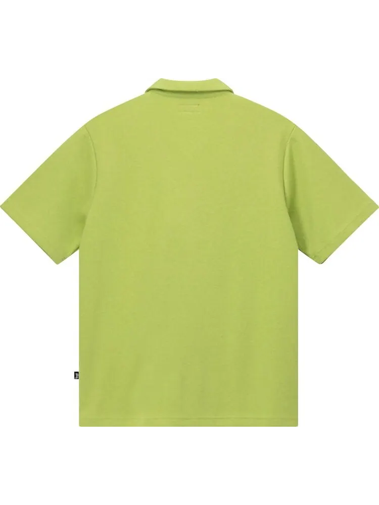 Рубашка Stussy Crepe Jersey Shirt 'Lime' — изображение 2 из 2, зеленый