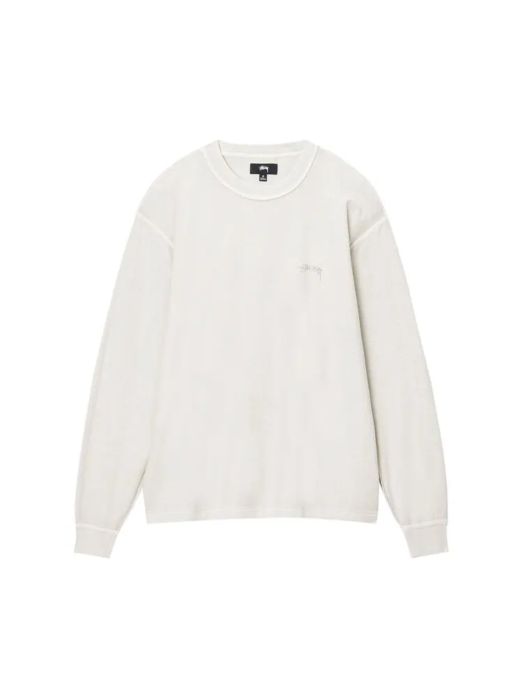 Футболка Stussy Lazy Long-Sleeve Tee — изображение 1 из 2, бежевый