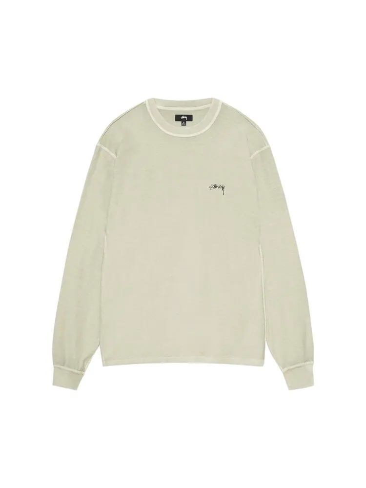 Футболка Stussy Lazy Long-Sleeve Tee — изображение 1 из 2, зеленый