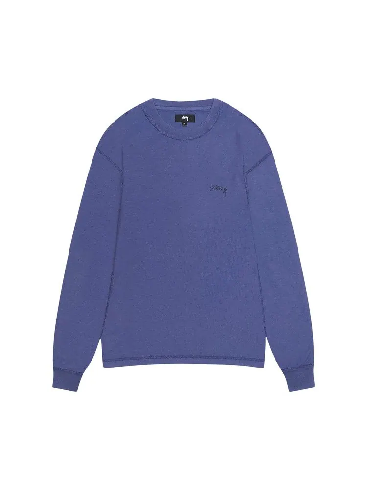 Футболка Stussy Lazy Long-Sleeve Tee — изображение 1 из 2, винтажный темно-синий