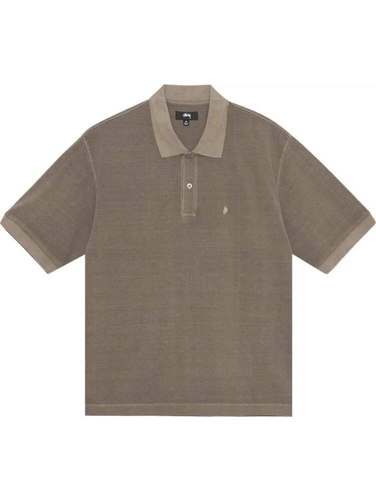 Поло Stussy Pigment Dyed Pique 'Taupe' — изображение 1 из 2, коричневый