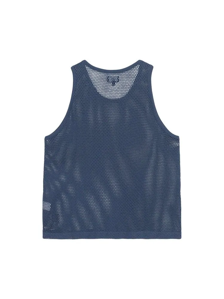 Топ Stussy Big Mesh Tank — изображение 2 из 2, темно-синий