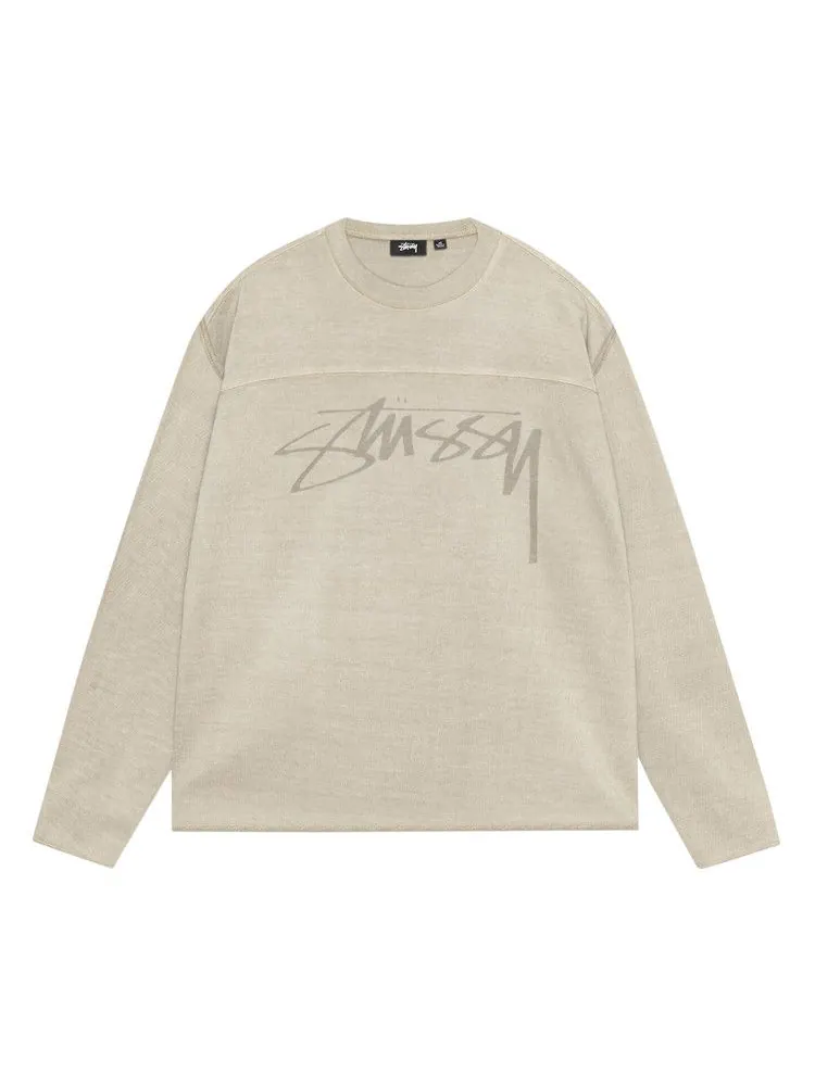 Свитер Stussy Pigment Dyed Football Crew — изображение 1 из 2, бежевый