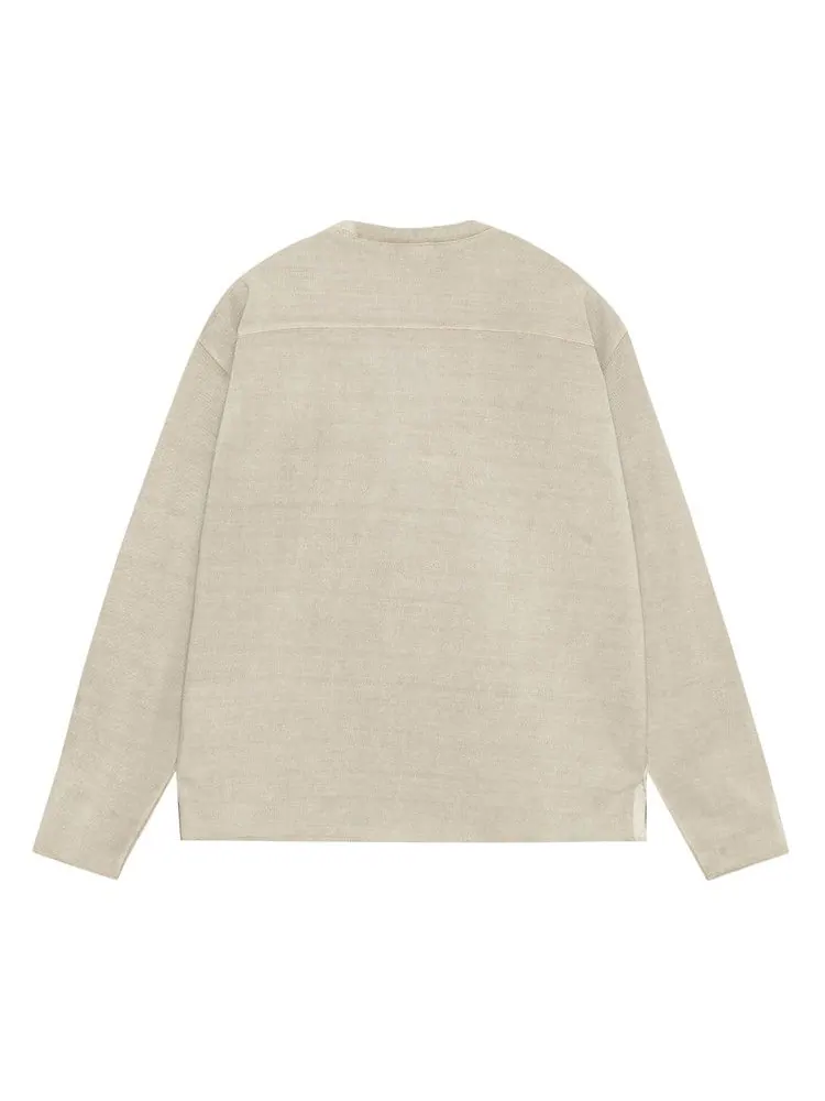 Свитер Stussy Pigment Dyed Football Crew — изображение 2 из 2, бежевый