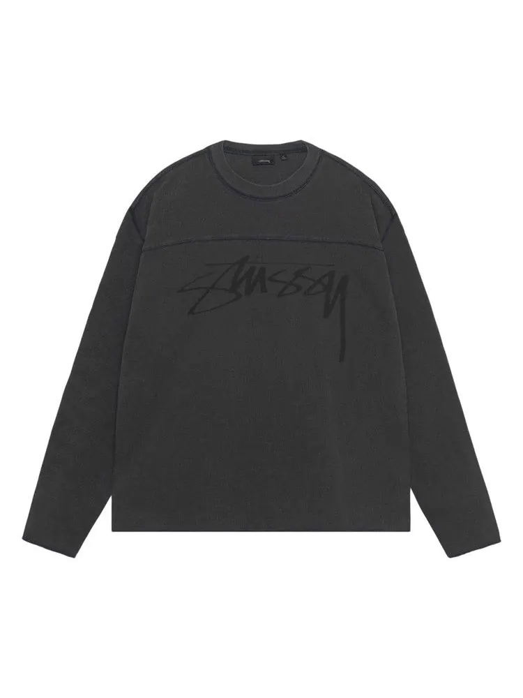 Свитер Stussy Pigment Dyed Football Crew — изображение 1 из 2, черный