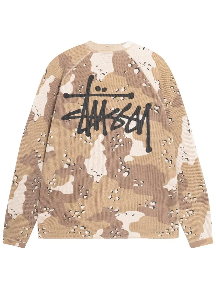 Лонгслив Stussy Raglan Thermal Long-Sleeve Crew 'Desert Camo' — изображение 2 из 2, загар
