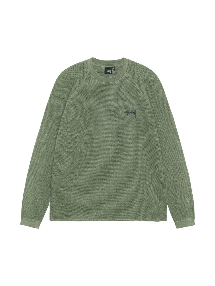 Свитер Stussy Raglan Thermal Long-Sleeve Crew — изображение 1 из 2, папоротник