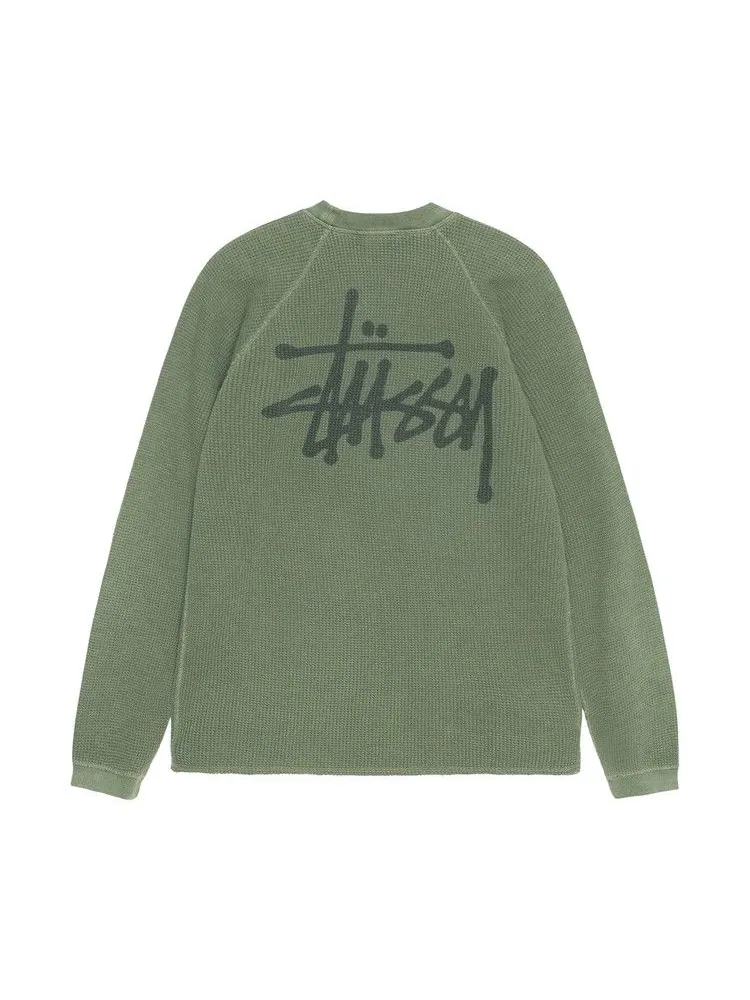 Свитер Stussy Raglan Thermal Long-Sleeve Crew — изображение 2 из 2, папоротник