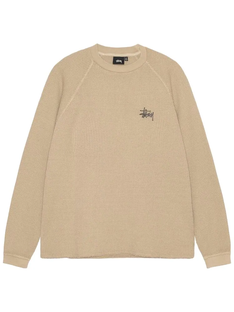 Лонгслив Stussy Raglan Thermal Long-Sleeve Crew 'Sand' — изображение 1 из 2, загар